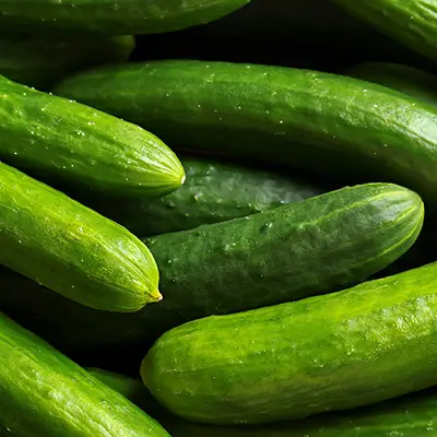 Concombre frais entier sur fond neutre